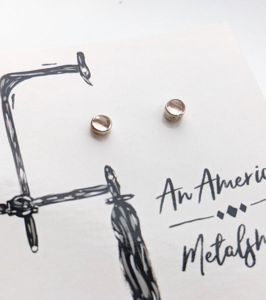 Rose Quartz Earrings 4mm
