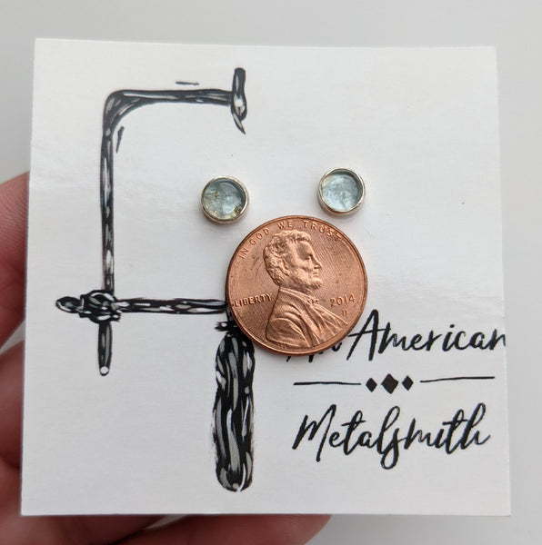 Aquamarine Earrings 6mm