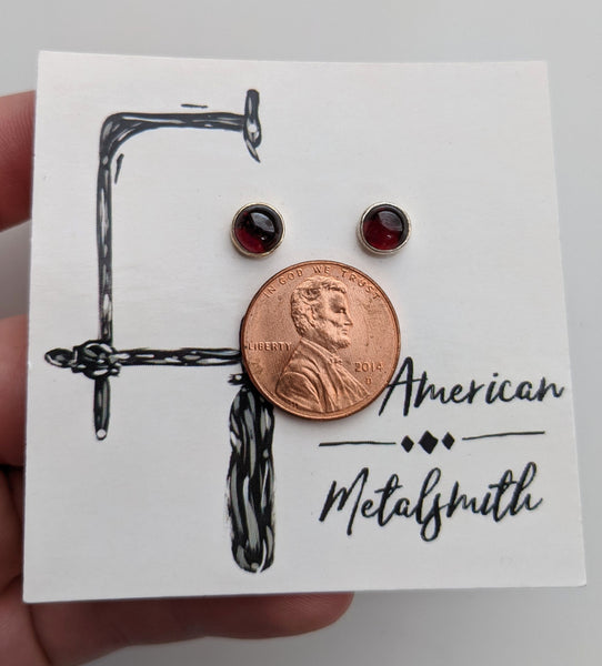 Garnet Earrings 6mm