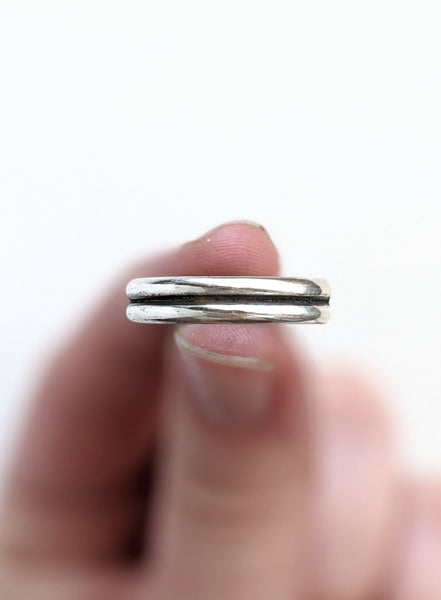 Sterling Silver Double Band Ring