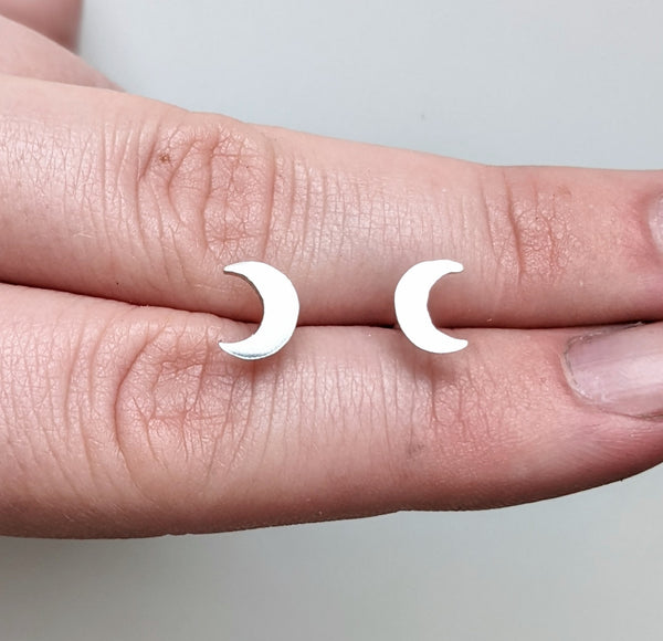 Sterling Silver Moon Earrings