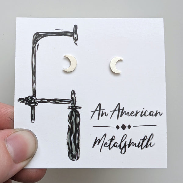 Sterling Silver Moon Earrings