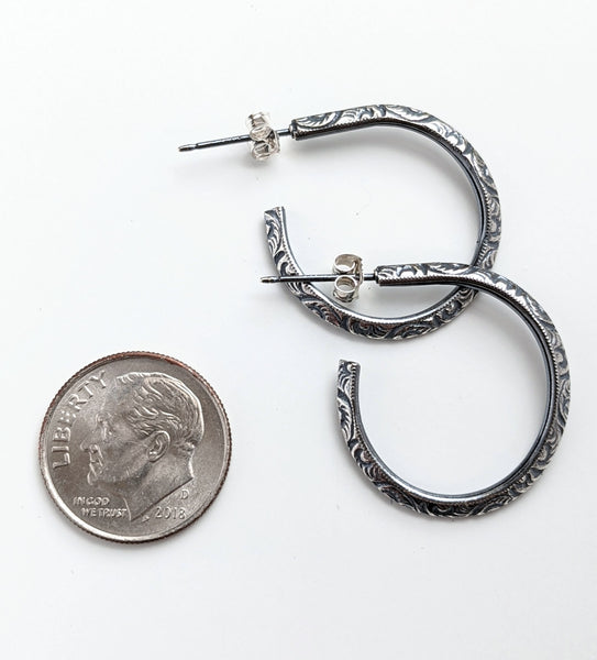 Sterling Silver Triangle Small Hoop Earrings