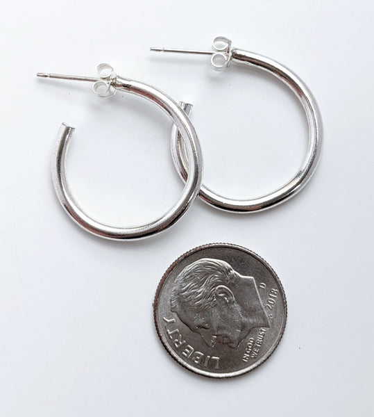 Sterling Silver Small Hoop Earrings