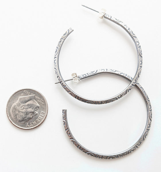 Sterling Silver Triangle Hoop Earrings