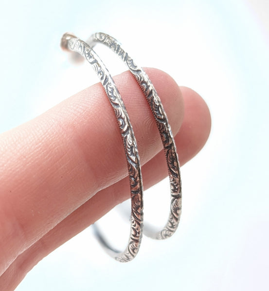 Sterling Silver Triangle Hoop Earrings