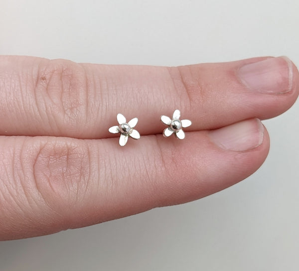 Sterling Silver Flower Earrings
