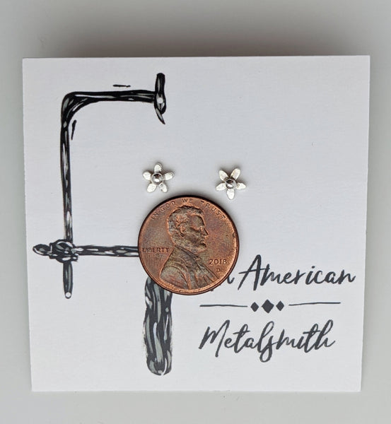 Sterling Silver Flower Earrings