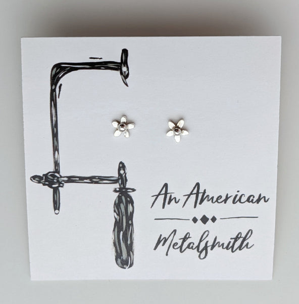 Sterling Silver Flower Earrings