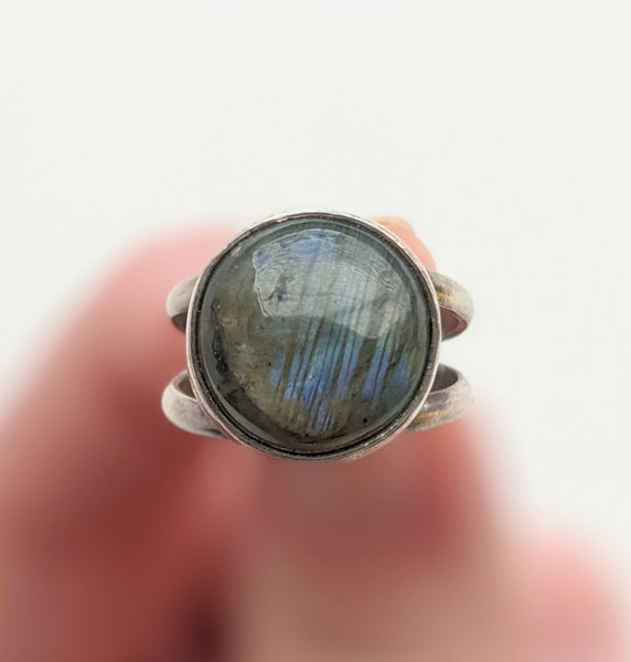 Sterling Silver Labradorite Ring Size 5 US