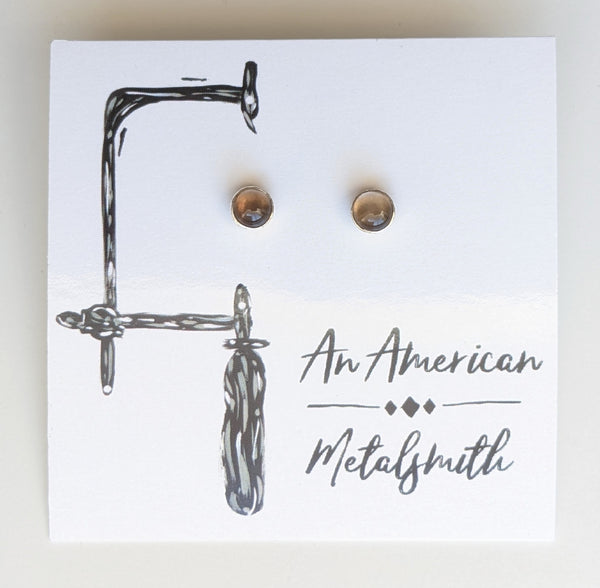 Smoky Quartz Earrings 5mm