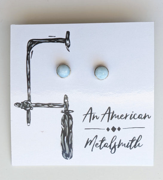 Larimar Earrings 6mm