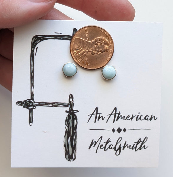 Larimar Earrings 6mm