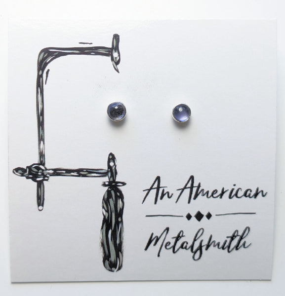Iolite Earrings 4mm