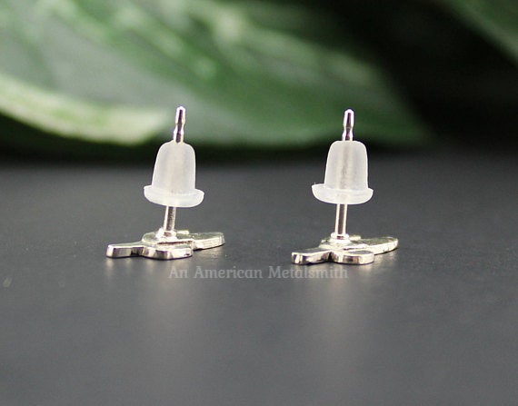 Sterling Silver Cactus Earrings handmade by An American Metalsmith