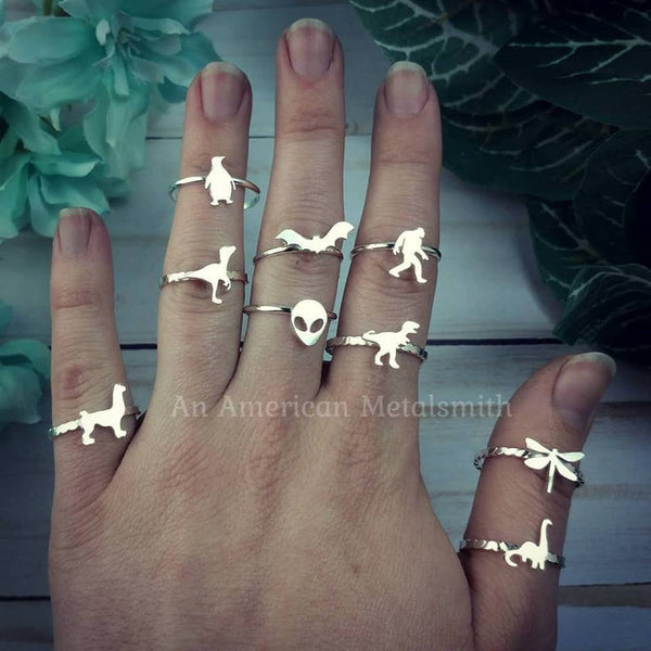 Sterling Silver Animal Stacker Rings