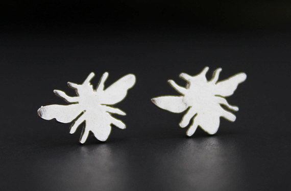 Sterling Silver Bee Earrings