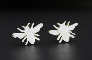Sterling Silver Bee Earrings