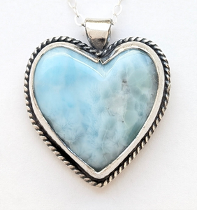 Larimar Heart Necklace