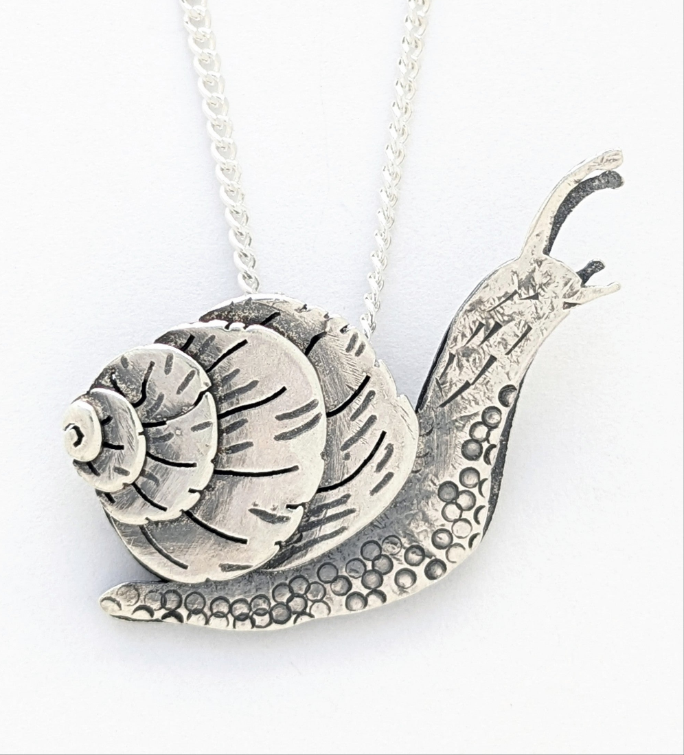 Sterling Silver Snail Necklace