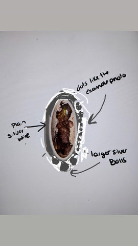 Custom Mexican fire opal ring, size 7