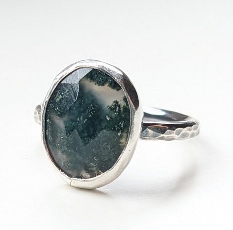 Moss Agate Ring Size 5