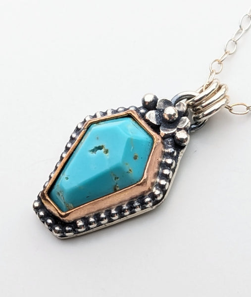 Turquoise Coffin Necklace