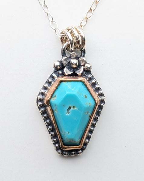 Turquoise Coffin Necklace