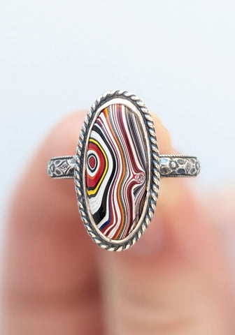 Fordite Ring Size 7.5