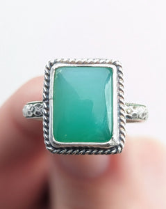 Chalcedony Ring Size 9.5