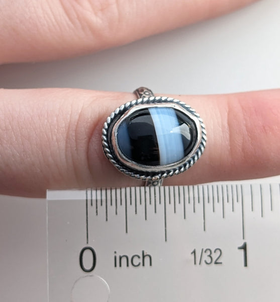 Banded Agate Ring Size 5