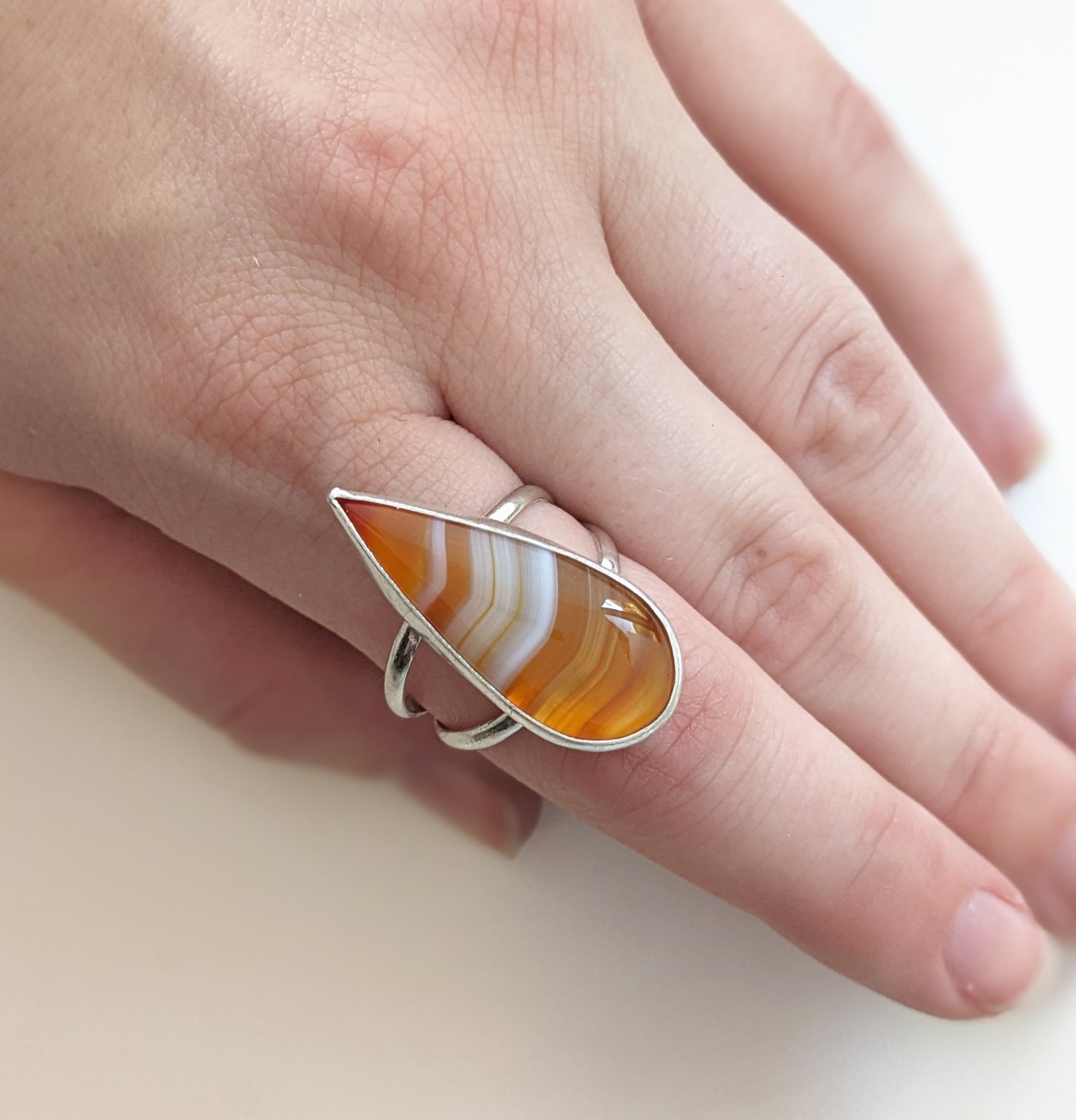 Orange hotsell agate Ring