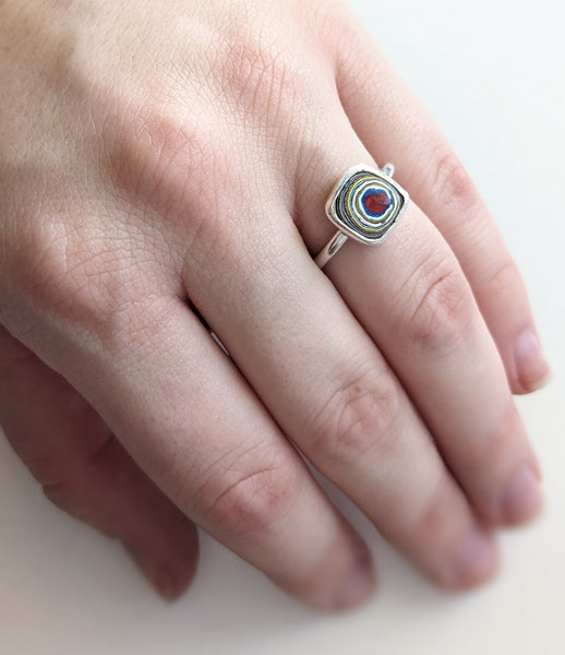 Fordite Ring, Size 6