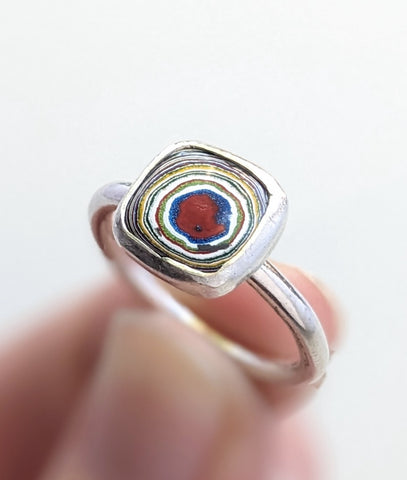 Fordite Ring, Size 6