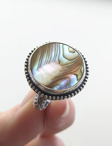 Mother of Pearl Ring Size 9