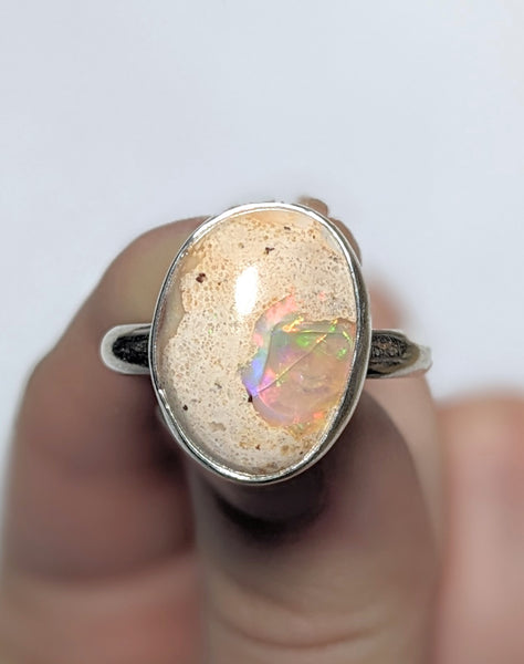 Mexican Fire Opal Ring Size 10.5