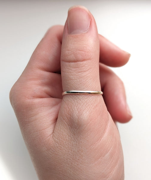 One Sterling Silver Stacker Ring