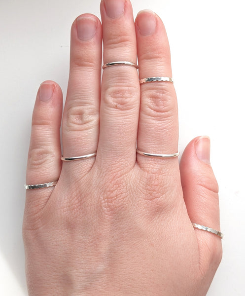 One Sterling Silver Stacker Ring