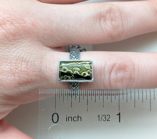 Ocean Jasper Ring, Size 8.5