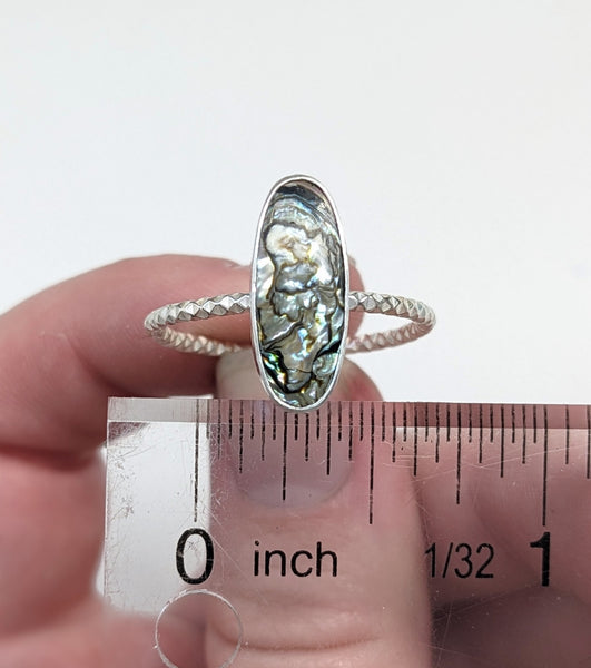Abalone shell Stacking Ring Size 10.5