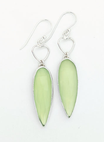 Lime Green Onyx Earrings