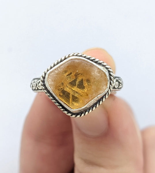 Citrine Slice Ring, Size 10.5