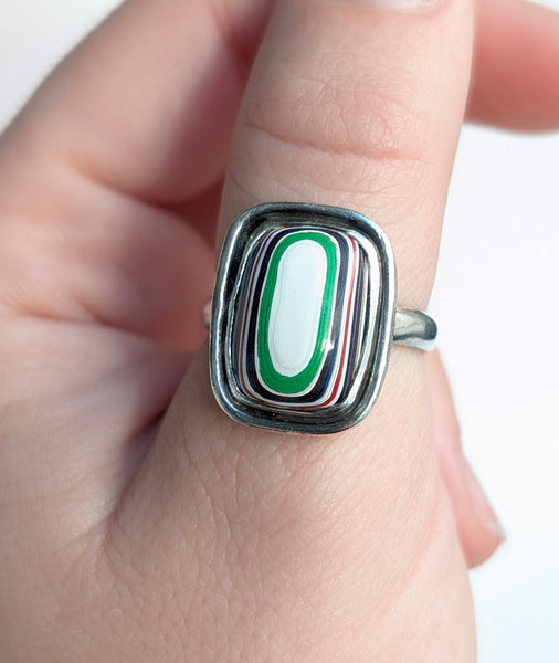 Fordite Ring, Size 8