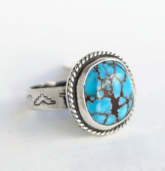 Egyptian Turquoise Ring, Size 8.5