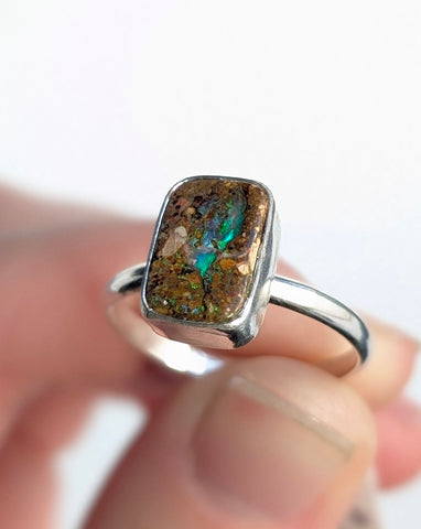 Boulder Opal Ring, Size 9.5