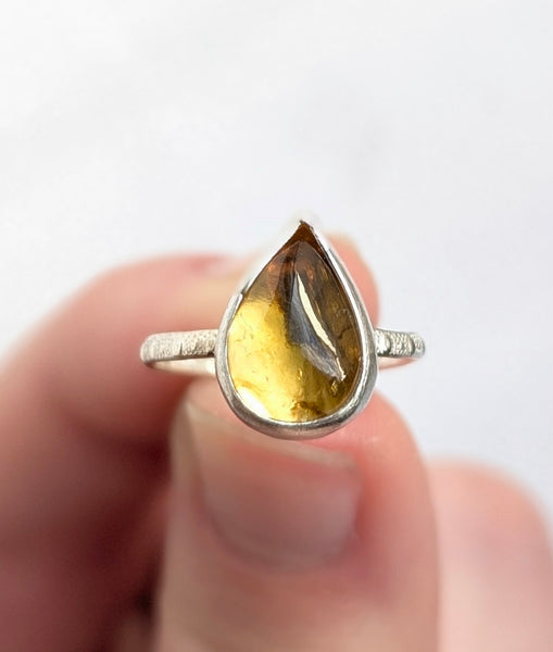 Citrine Stacking Ring, Size 5