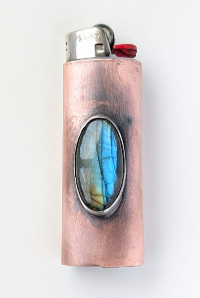 Labradorite Copper and Silver Lighter Cover