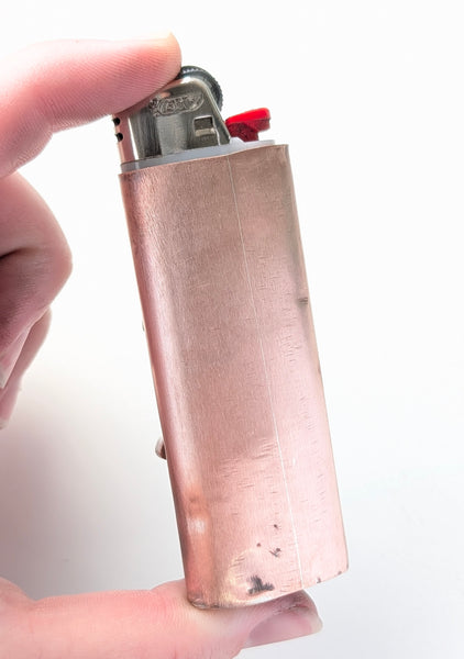 Quartz Moon Copper and Silver Lighter Cover
