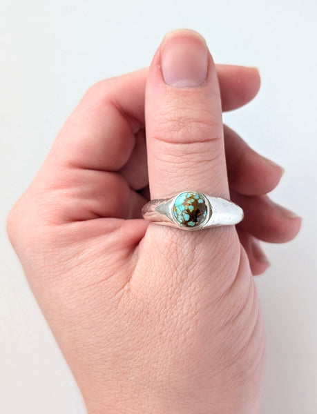 Turquoise Signet Ring, Size 11