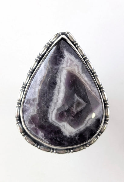 Atomic Amethyst Statement Ring, Size 8
